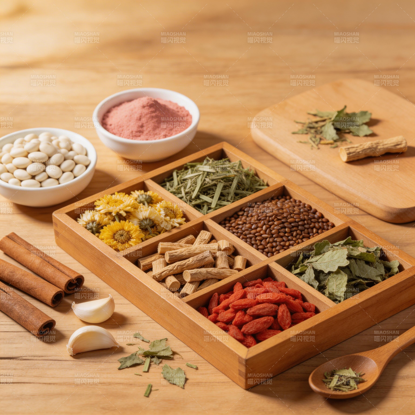 天然香料与药材组合展示图片
