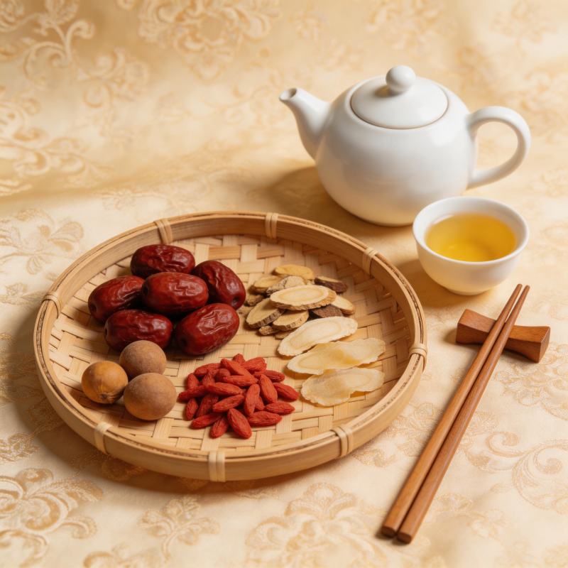 养生茶配红枣枸杞桂圆图片