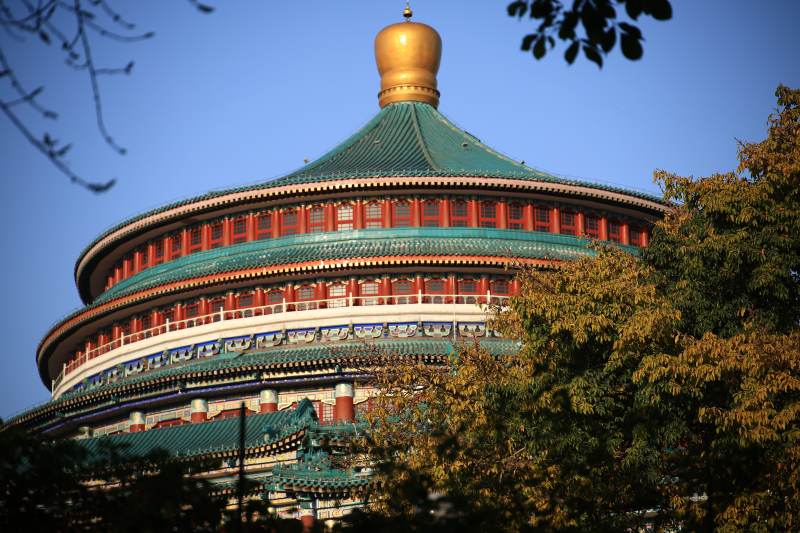 天坛祈年殿秋景图片