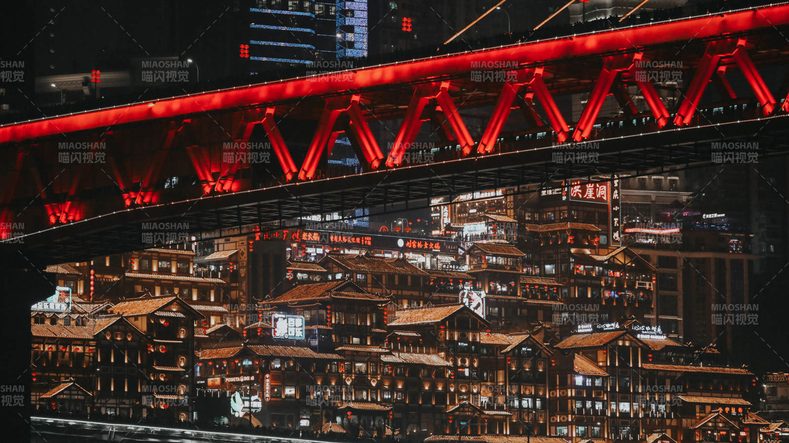 重庆千厮门大桥夜景图片