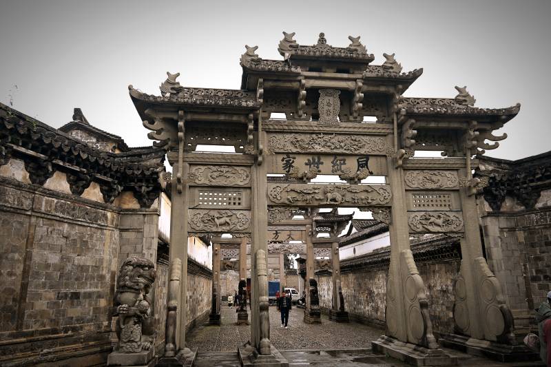 浙江东阳卢宅石牌坊图片