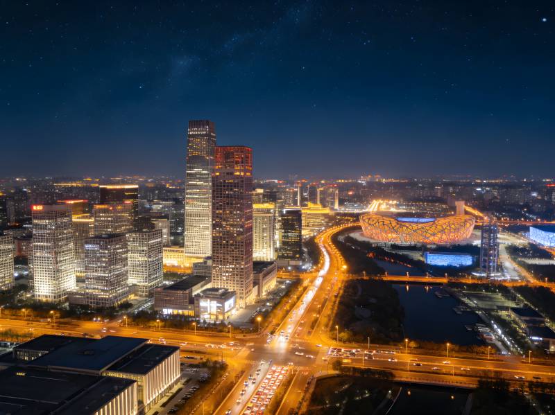 璀璨夜景 城市流光溢彩图片