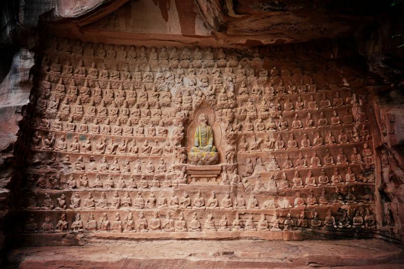 千佛洞石窟佛像图片