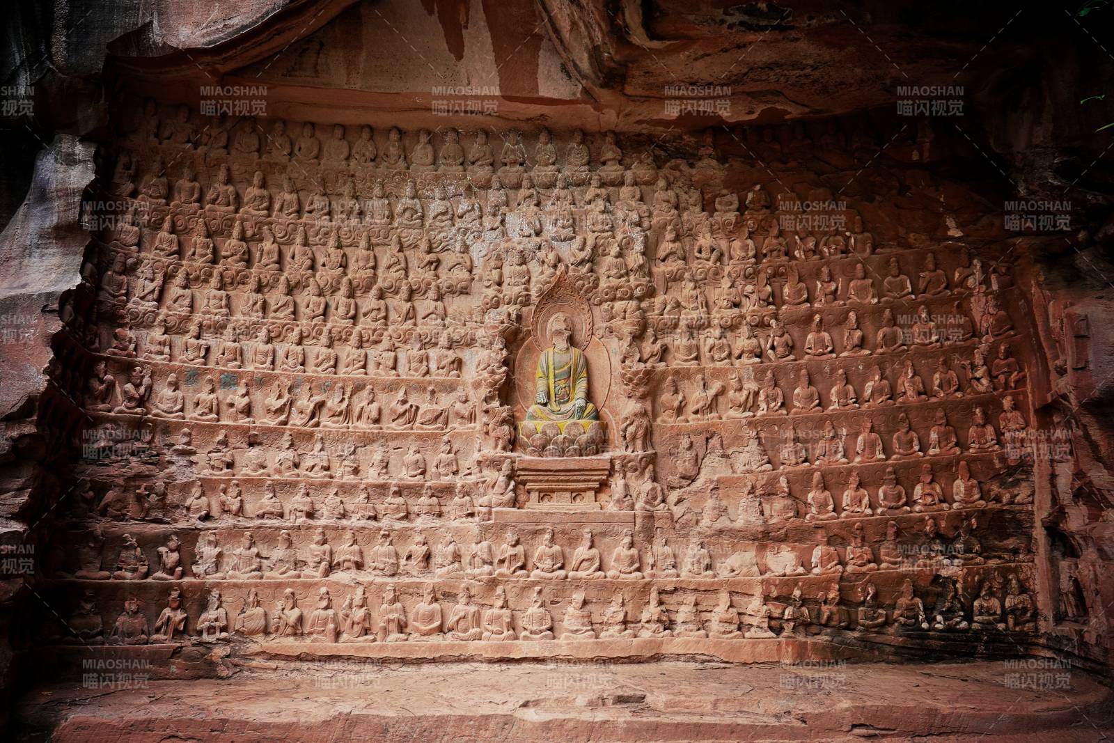 千佛洞石窟佛像图片