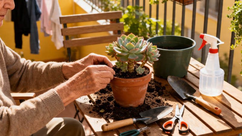 阳台修多肉 静享园艺时光图片