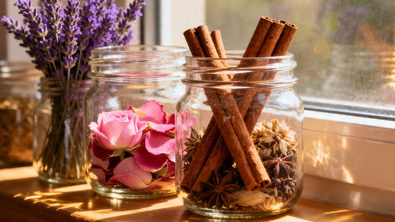 窗台香料罐 阳光伴花香图片