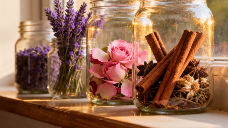 窗台香薰罐 花香伴肉桂图片