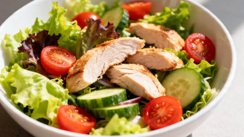鸡胸沙拉 清爽健康餐图片