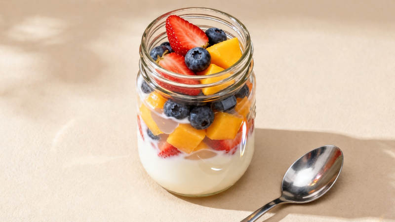 水果酸奶杯 清新美味图片