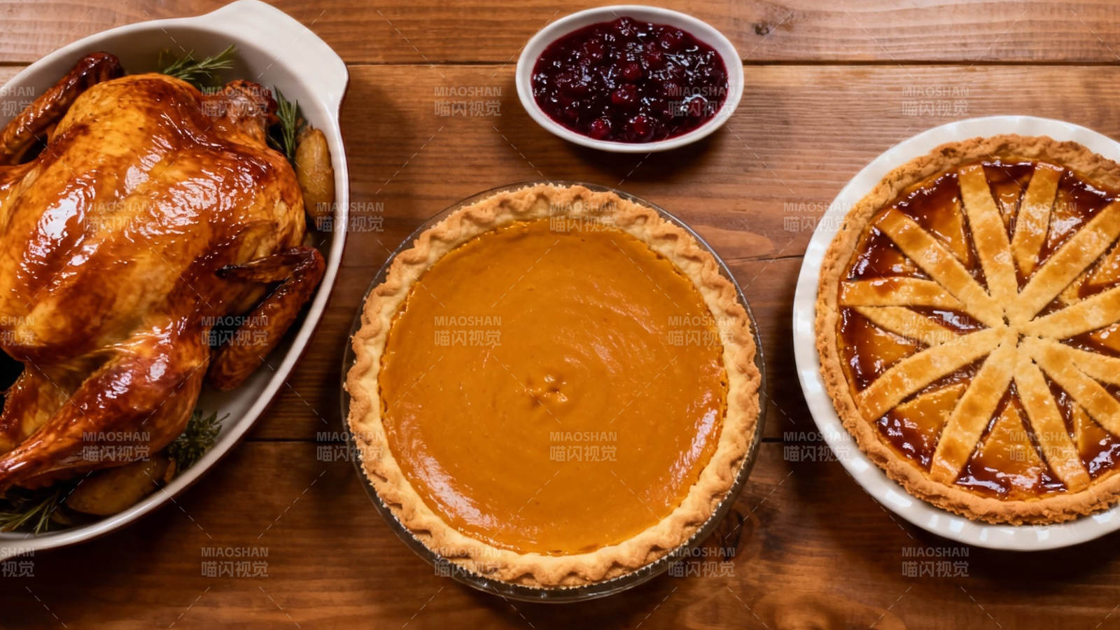 感恩节美食 烤鸡派果酱图片