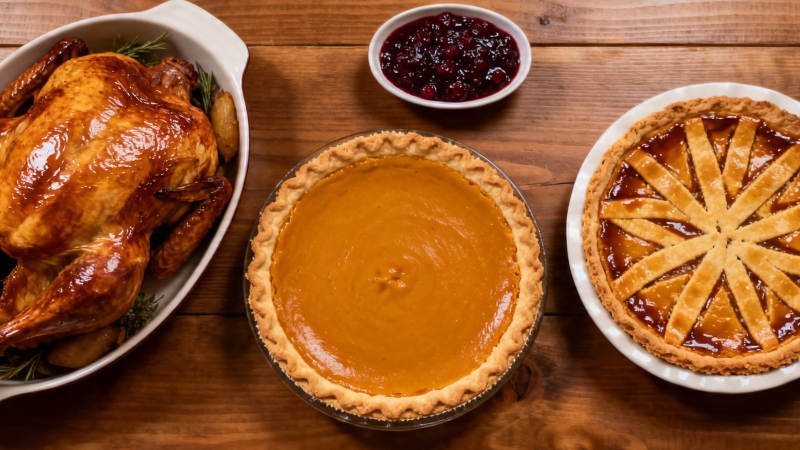 感恩节美食 烤鸡派果酱图片