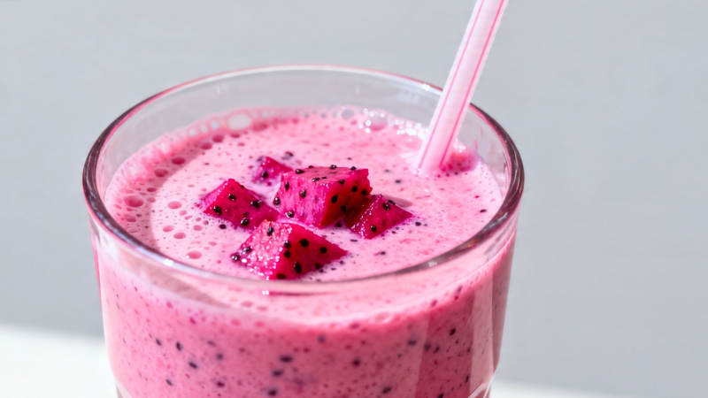 火龙果奶昔 粉嫩诱人图片