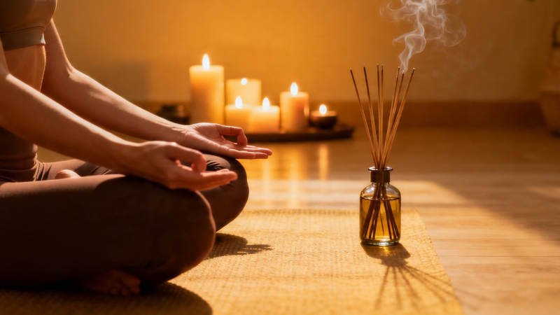 烛光冥想 香薰静心时刻图片