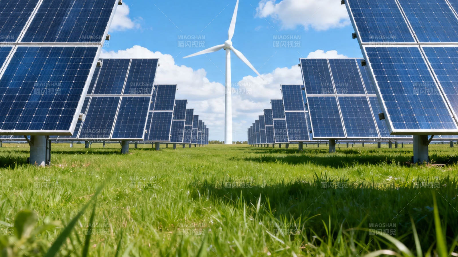 风光互补 绿色能源未来图片