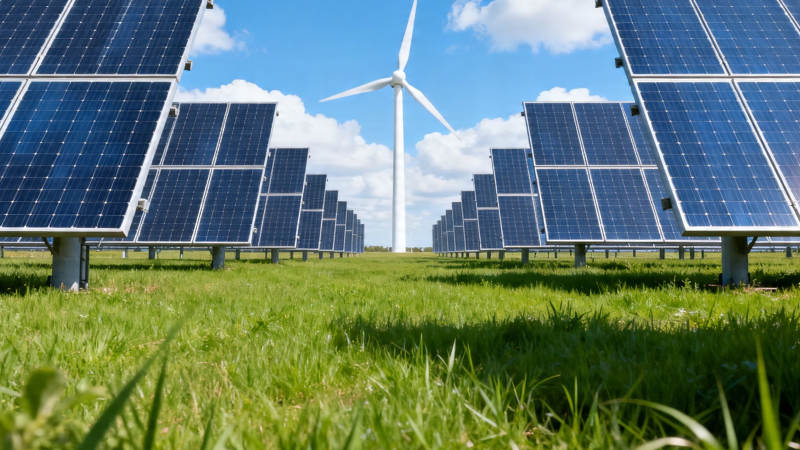 风光互补 绿色能源未来图片