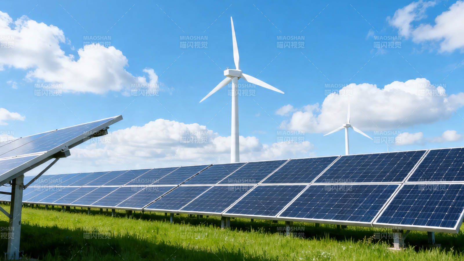 风光互补 绿色能源未来图片