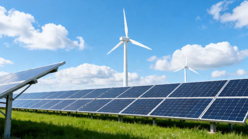 风光互补 绿色能源未来图片