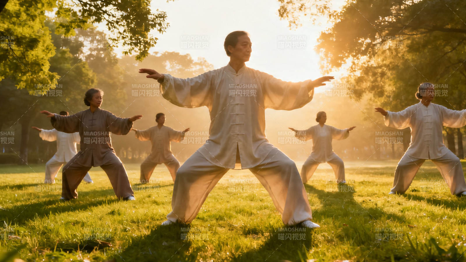 晨光太极 众人共练图片
