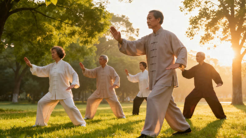 晨练太极 和谐自然图片