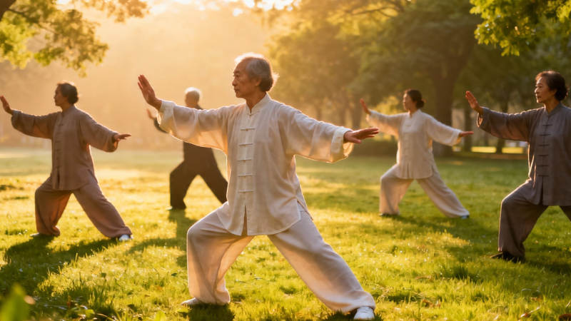 晨练太极 颐养身心图片