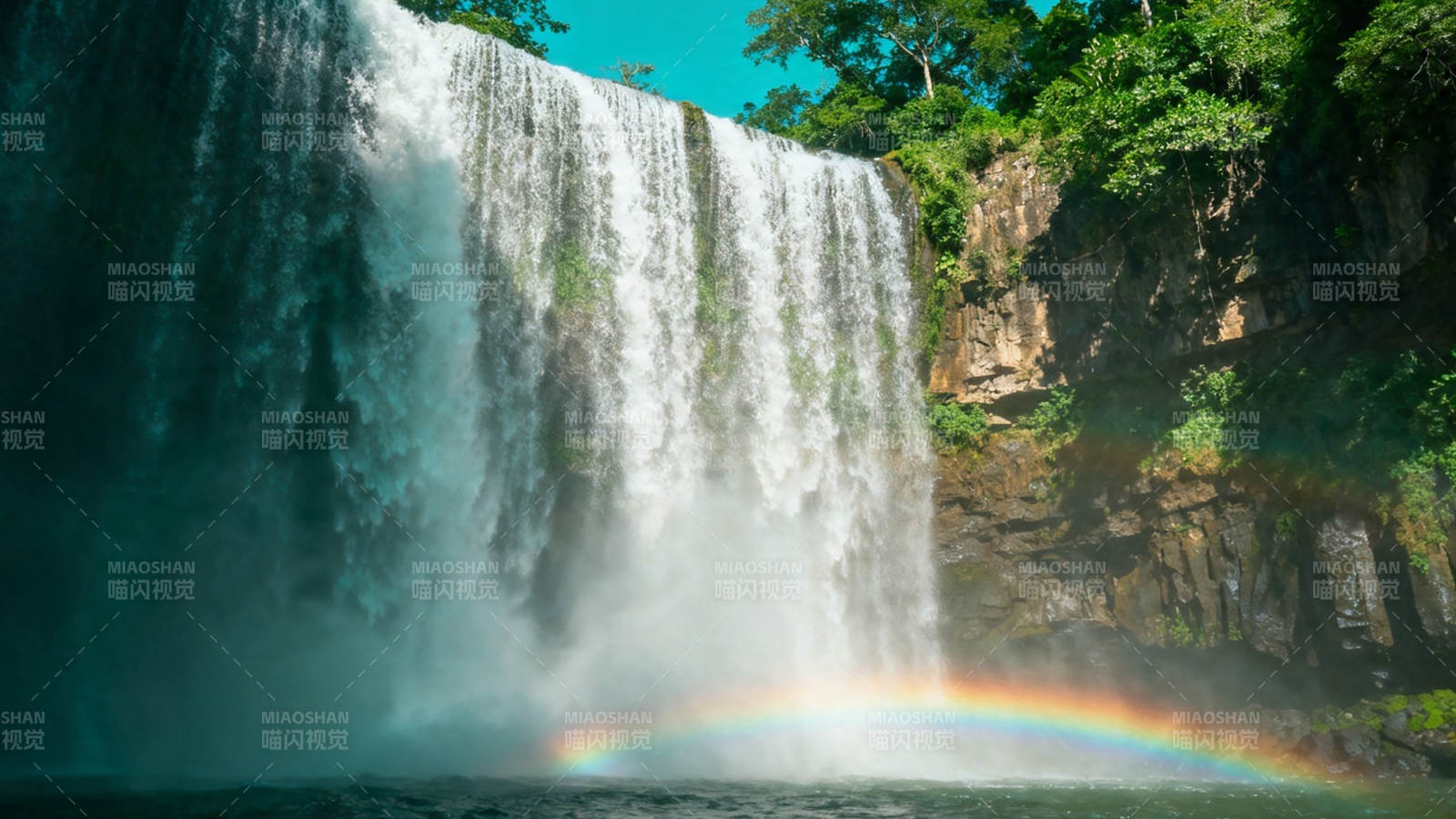 瀑布飞虹 自然奇观图片