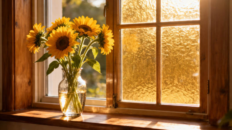 窗台向日葵 暖阳入画来图片