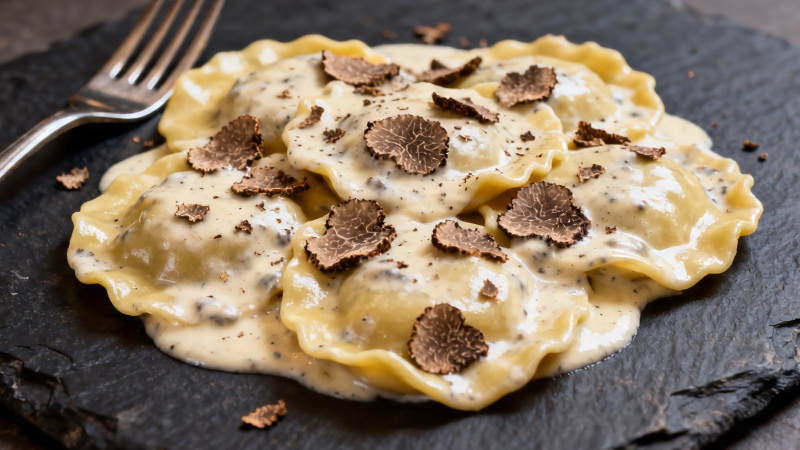 黑松露奶油意饺图片