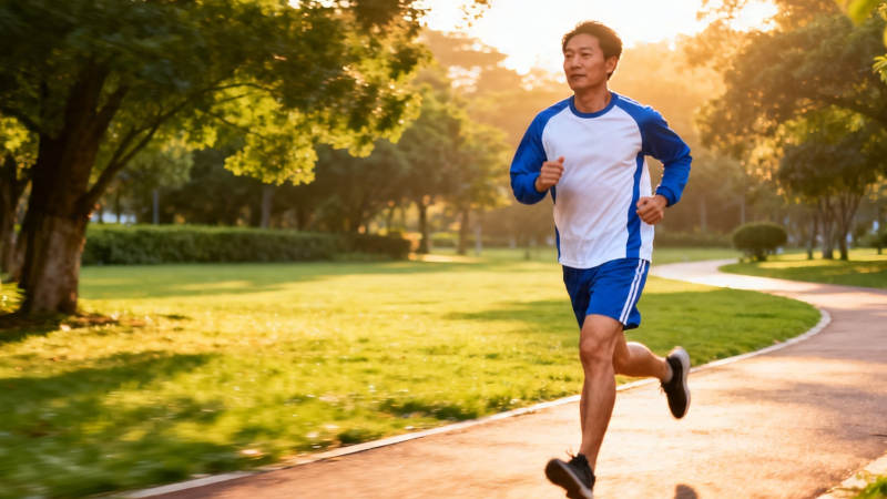 晨跑公园 活力满满图片