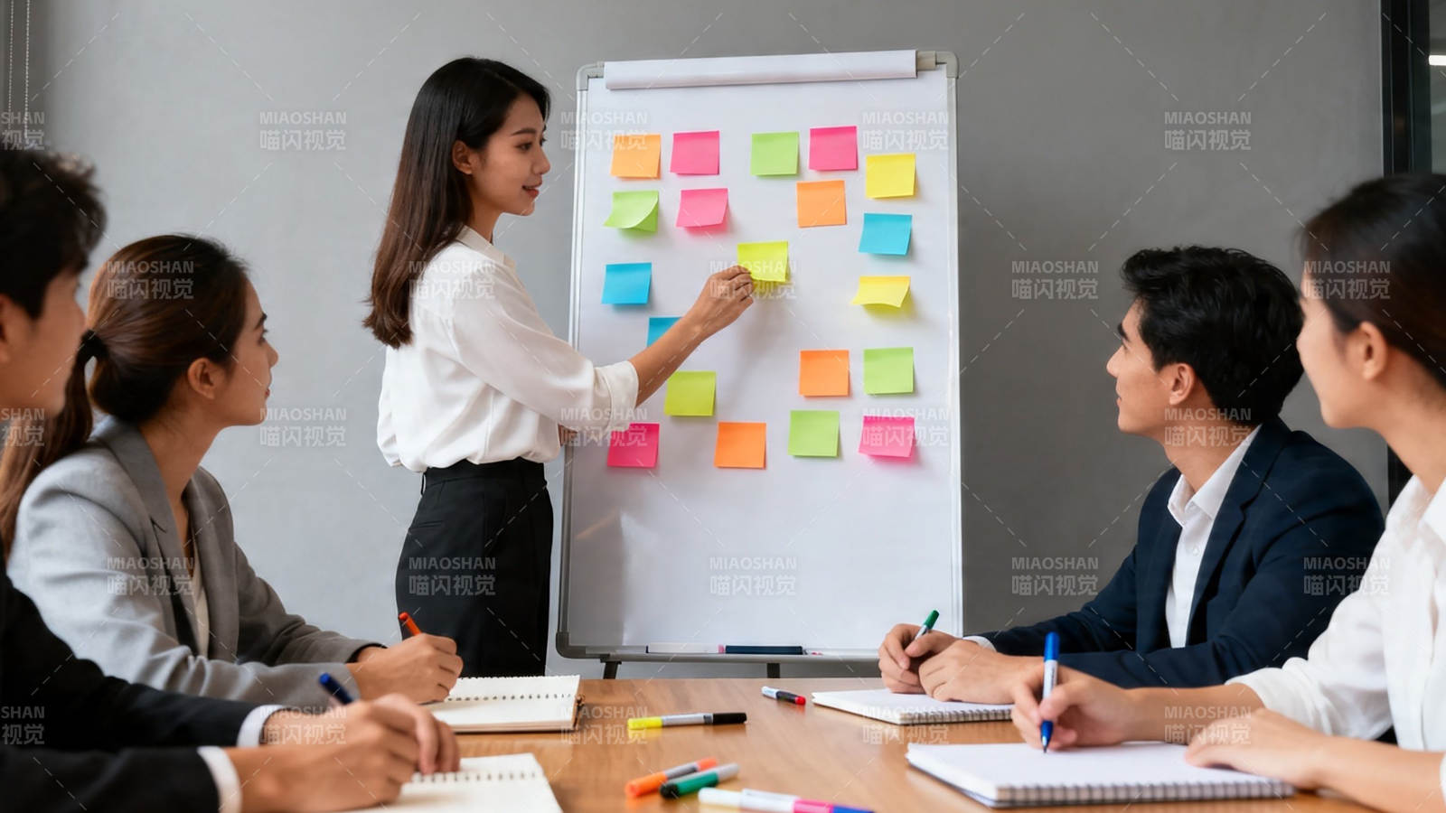 团队 brainstorming 会议中图片