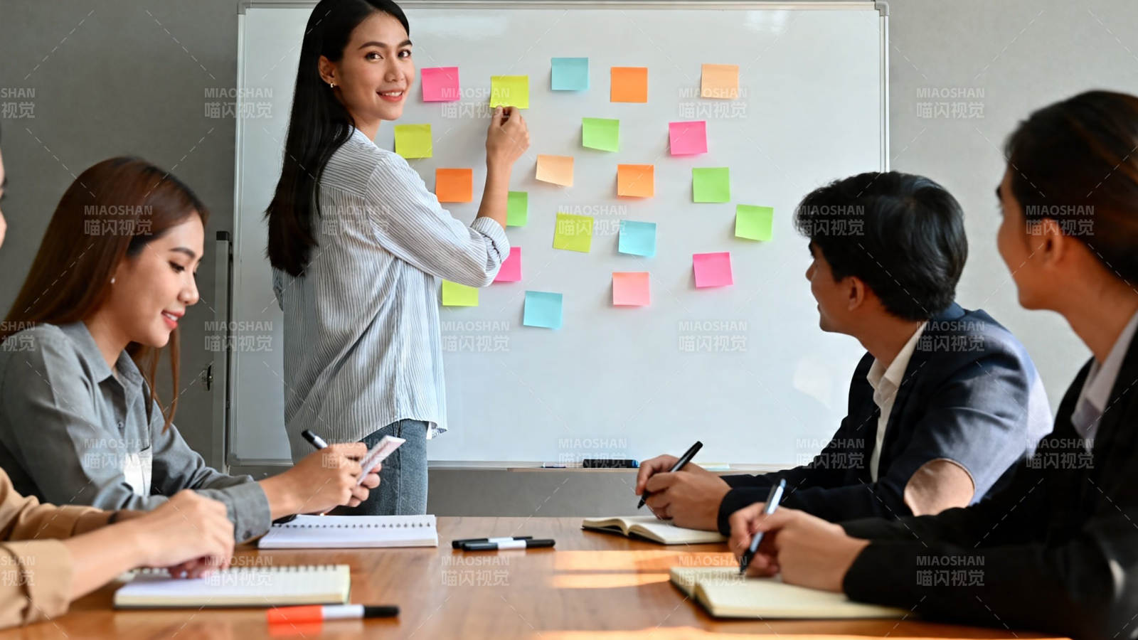 团队 brainstorming 会议中图片