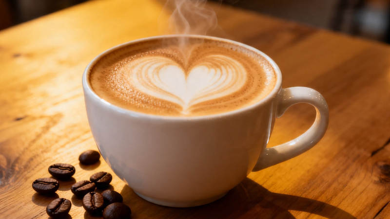 心形拉花咖啡 香浓诱人图片