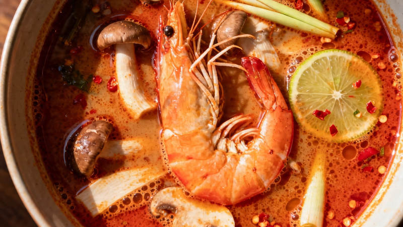 泰式酸辣虾汤 鲜香开胃图片