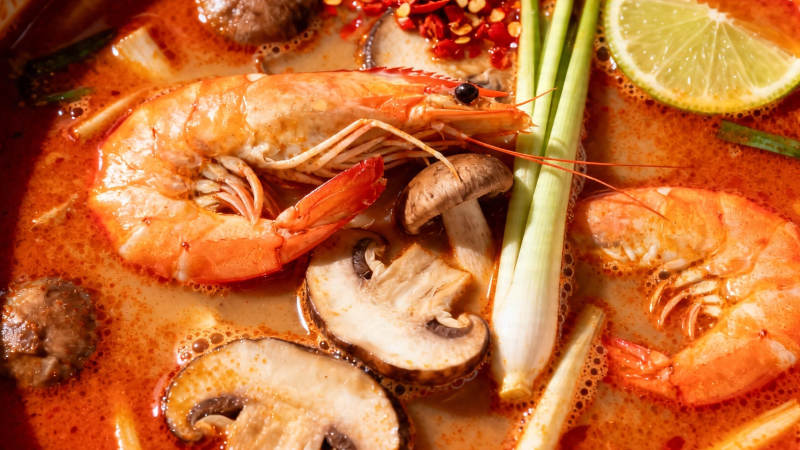 泰式酸辣虾汤 鲜香开胃图片