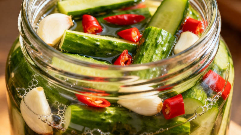 酸辣黄瓜泡菜罐图片