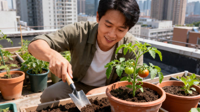 屋顶种菜 乐享田园生活图片