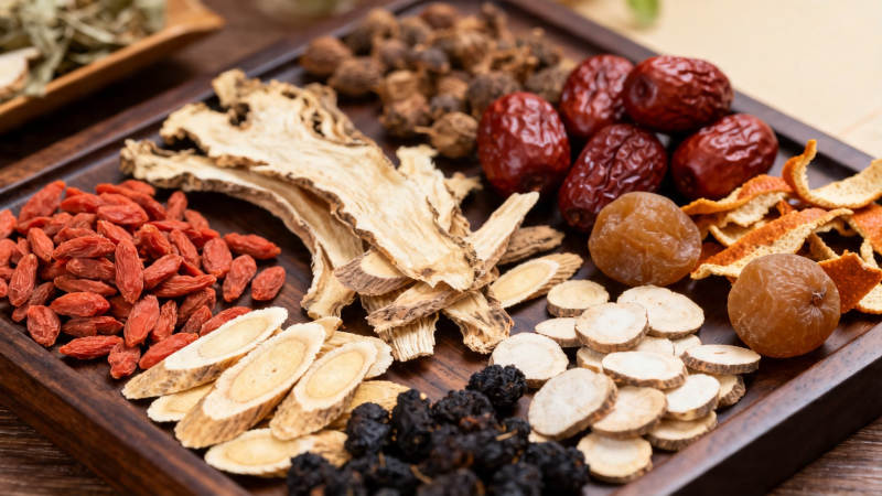 中药养生食材拼盘图片