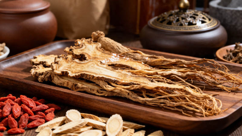 中药材展示 人参枸杞等图片