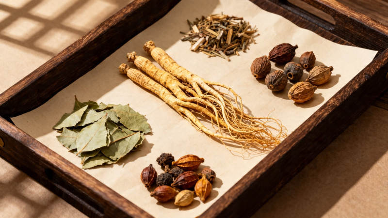 中药药材托盘展示图片