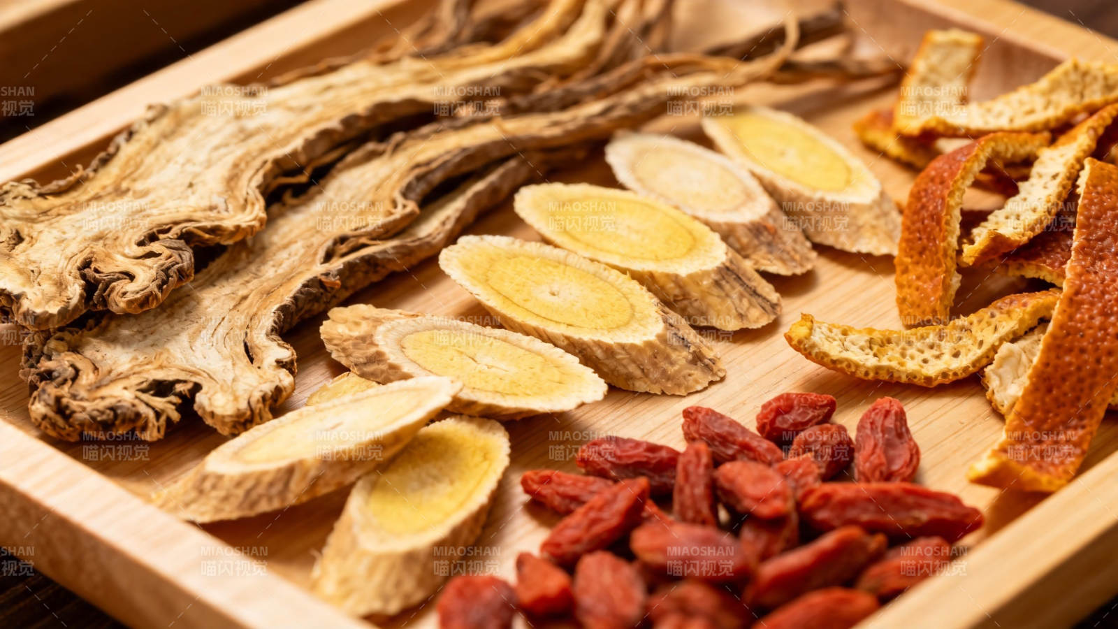 中药材拼盘 当归黄芪枸杞陈皮图片