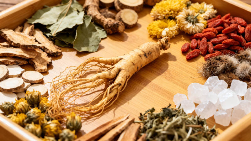 中药药材托盘展示图片