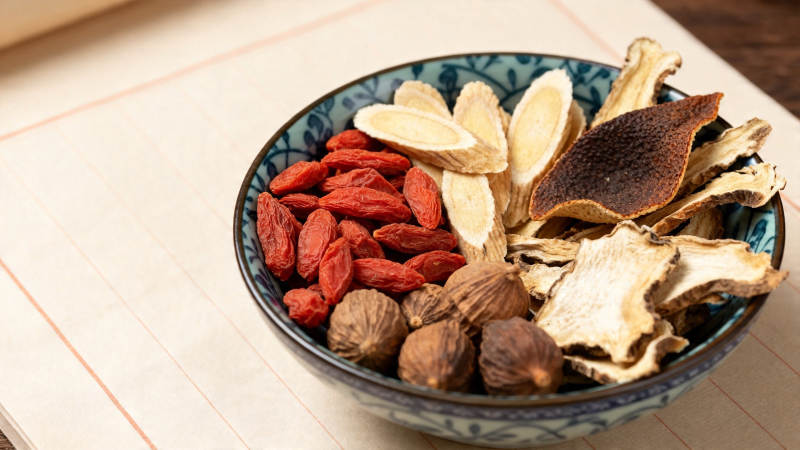 中药养生碗 枸杞黄芪陈皮图片