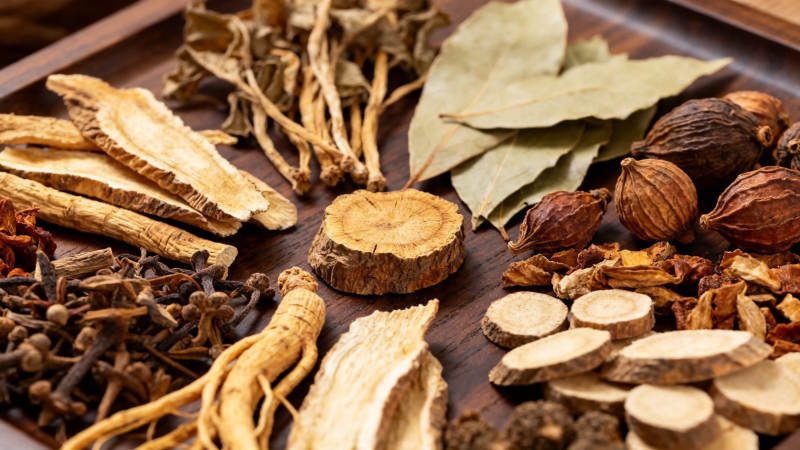 中药材拼盘 养生之道图片