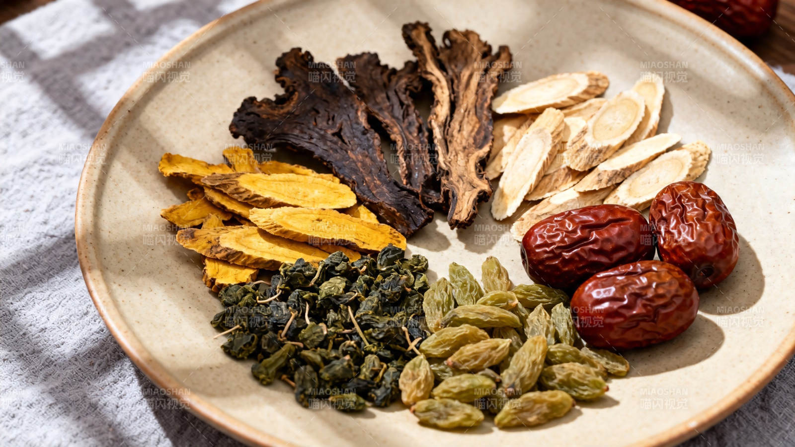 中药食材拼盘 养生必备图片