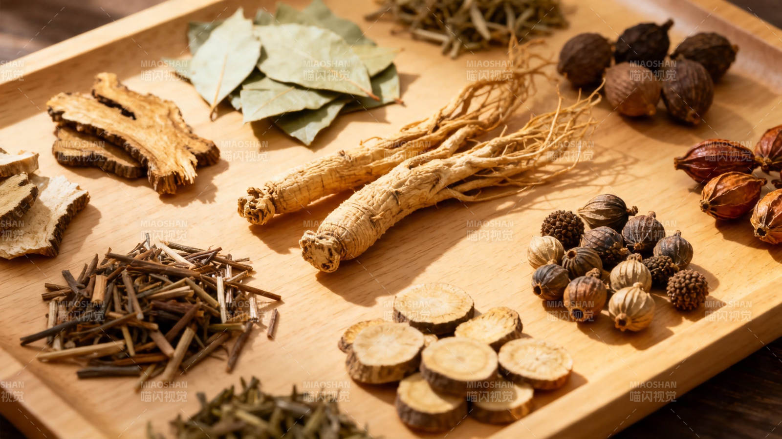 中药材托盘展示图片