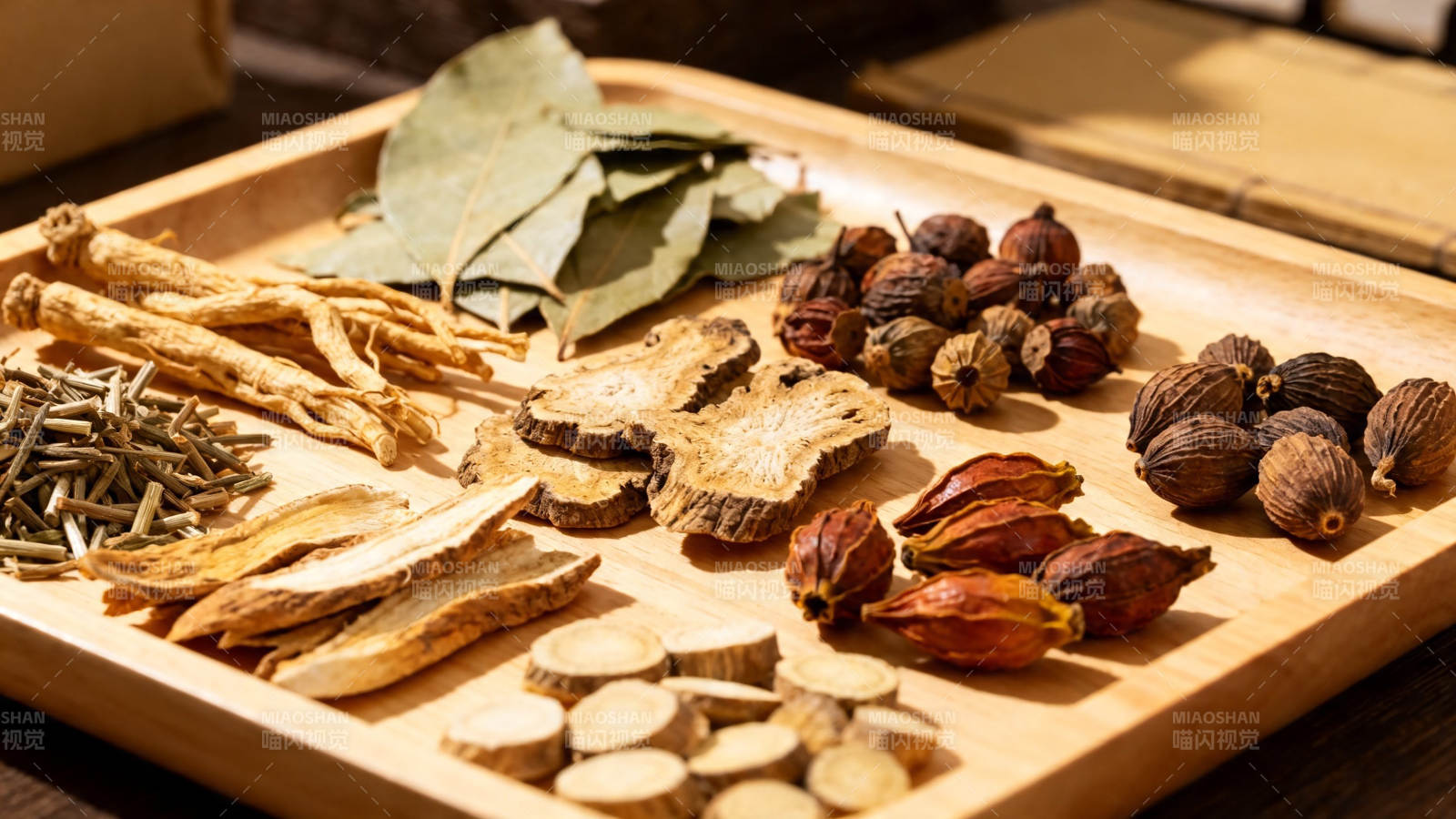 中药香料托盘展示图片