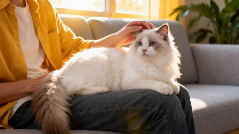 人猫相伴 阳光暖居图片