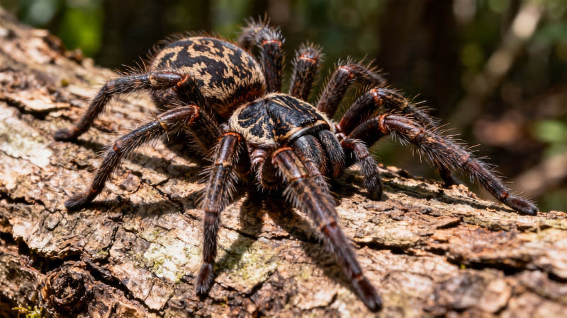 树栖狼蛛特写图片