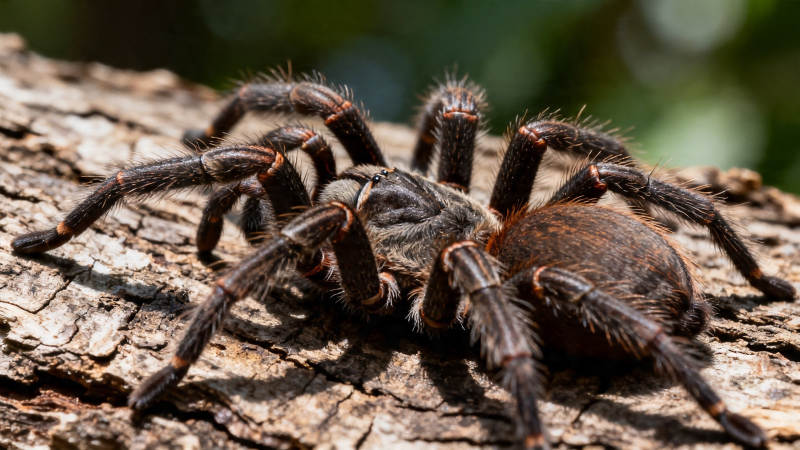 树栖狼蛛特写图片
