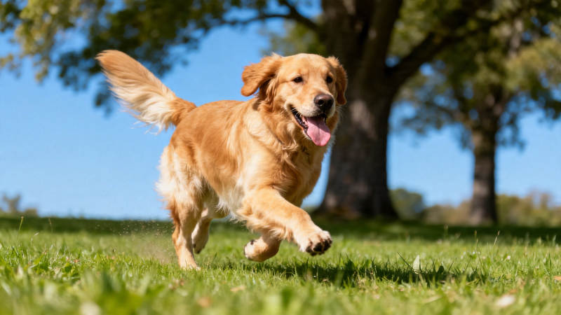 金毛奔跑 快乐无限图片