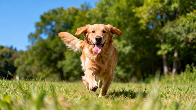 金毛奔跑 快乐无边图片